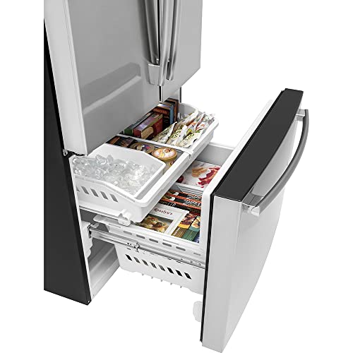 GE GNE27JYMFS 36" Energy Star French Door Refrigerator with LED Lighting 27 cu ft