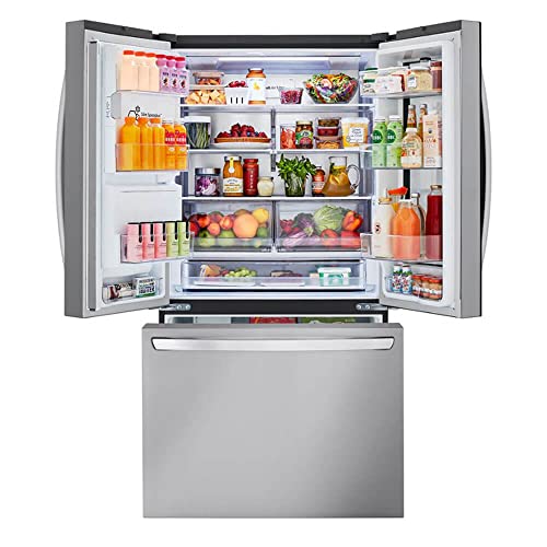 LG LRFOC2606S Counter Depth French Door Stainless Refrigerator 26 Cu. Ft