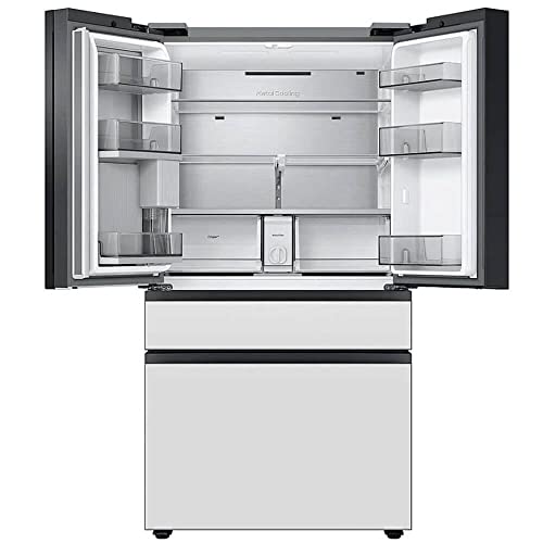 SAMSUNG Bespoke RF29BB860012 4-Door French Door Refrigerator - White 29 Cu. Ft.