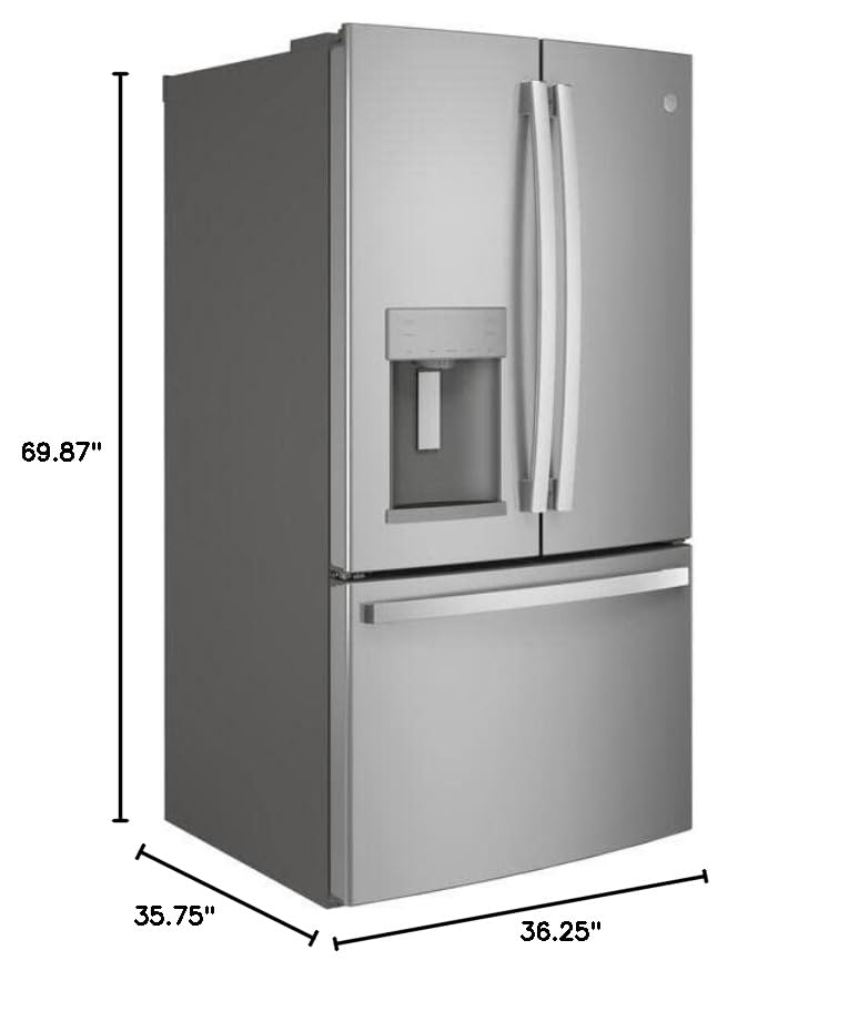 GE 36" GFE28GYNFS Energy Star French Door Refrigerator, 27.8 cu. ft
