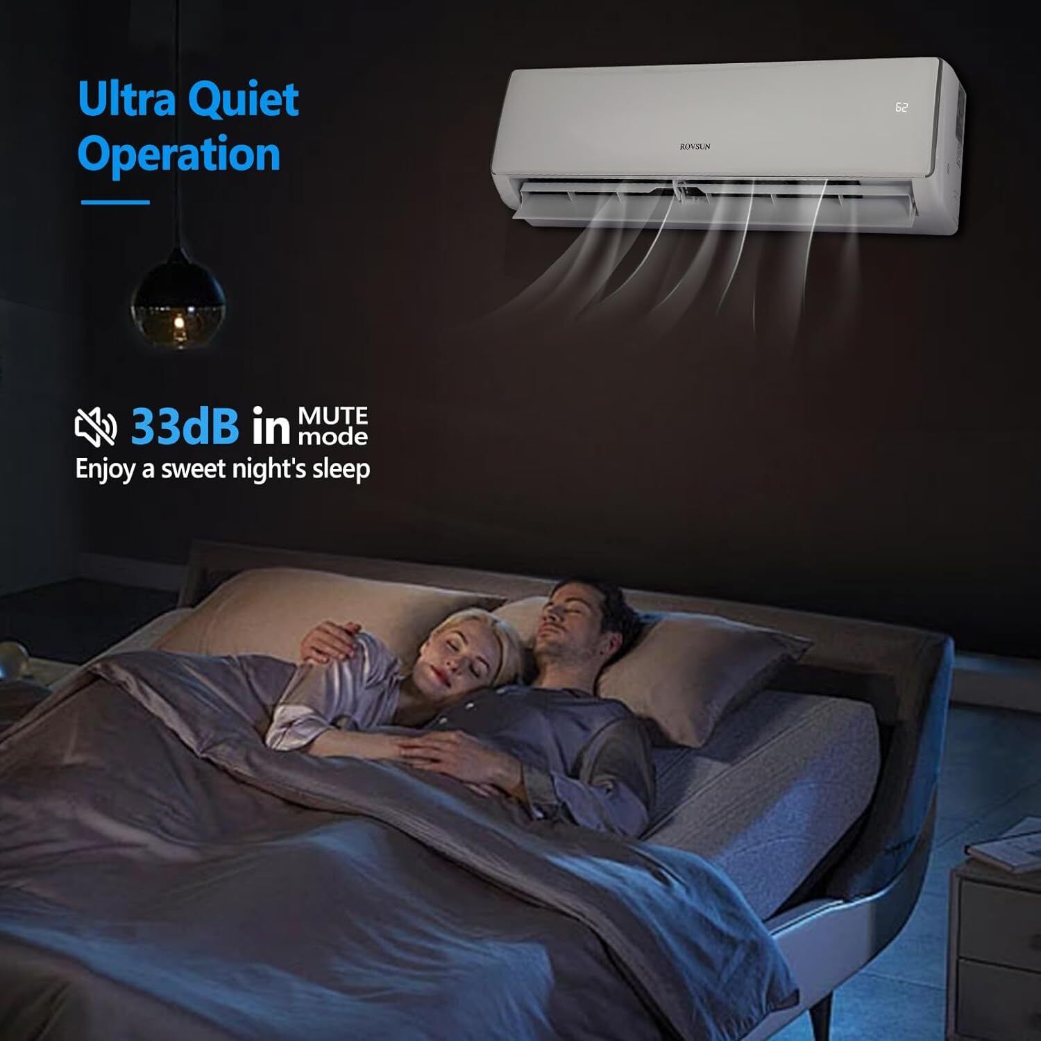 ROVSUN G46000640+G46000641 16500 BTU AC Ductless Mini Split Air Conditioner w/Heat Pump, Wifi, 230V