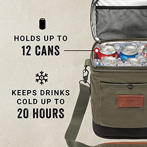Coleman Banyan Series Portable Soft Cooler, Leak-Proof Tote Bag Lunch Cooler, 12 Can Capacity with Ice Retention, Great for Camping, Tailgating, Beach, Picnic, Lunch, Groceries, & More