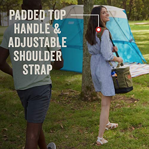 Coleman Banyan Series Portable Soft Cooler, Leak-Proof Tote Bag Lunch Cooler, 12 Can Capacity with Ice Retention, Great for Camping, Tailgating, Beach, Picnic, Lunch, Groceries, & More