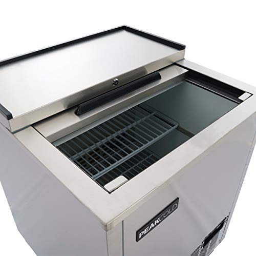PEAKCOLD ‎IM25GF-S Stainless Steel Bar Glass Froster; Back Bar Freezer or Plate Chiller; 90 Mug Capacity 4.1 Cu Ft