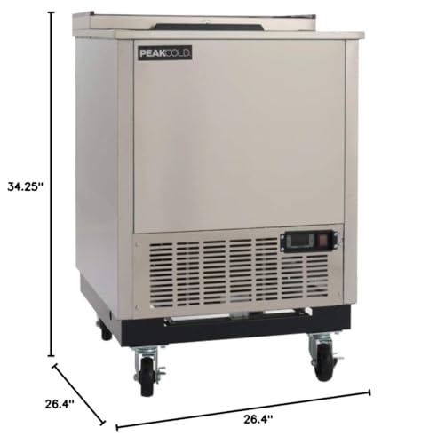 PEAKCOLD ‎IM25GF-S Stainless Steel Bar Glass Froster; Back Bar Freezer or Plate Chiller; 90 Mug Capacity 4.1 Cu Ft