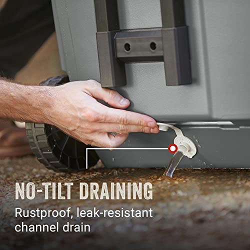 Coleman 316 Series Insulated Portable Cooler with Heavy Duty Wheels, Leak-Proof Wheeled Cooler with 100+ Can Capacity, Keeps Ice for up to 5 Days, Great for Beach, Camping, Tailgating, Sports, & More