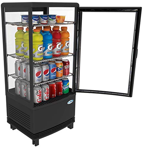 KoolMore CDCU-3C-BK Display Refrigerator, Black, 3cubic feet