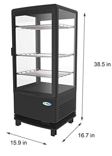 KoolMore CDCU-3C-BK Display Refrigerator, Black, 3cubic feet