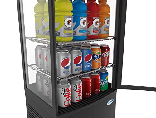 KoolMore CDCU-3C-BK Display Refrigerator, Black, 3cubic feet