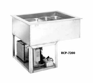 Wells RCP-7300 Cold Food Unit drop-in mechanically cooled 3-pan size with drain