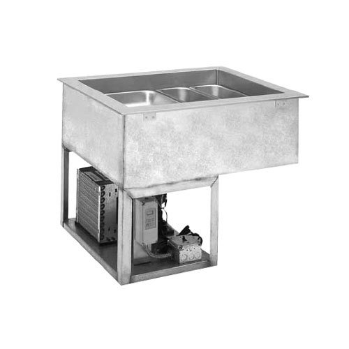 Wells RCP-7500 Cold Food Unit drop-in mechanically cooled 5-pan size with drain