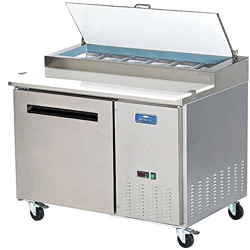 Arctic Air APP48R 47.5" Single Door Refrigerated Pizza Prep Table, Stainless Steel, 115v