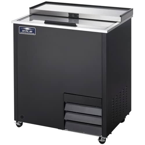 Arctic Air AGF24 24" Three Shelf Commercial Glass Froster with Sliding Lid, Black, 1/5-HP, 115v