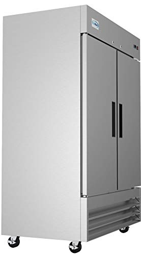 KoolMore - RIF-2D--SS 54" 2 Door Stainless Steel Upright Commercial Reach-in Freezer - 47 cu. ft (RIF-2D-SS)