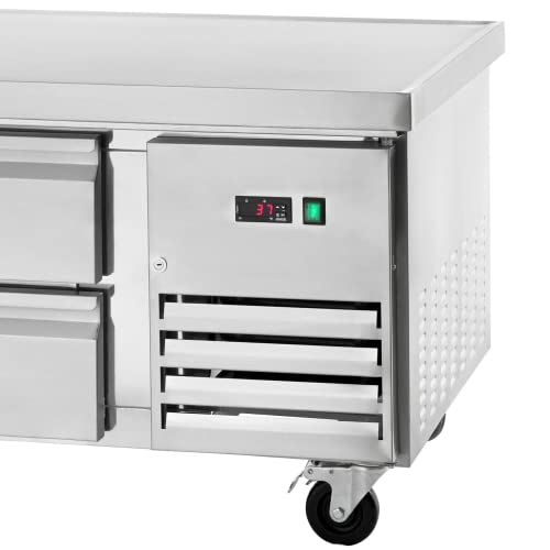 Arctic Air ARCB72 74" Four Drawer Refrigerated Chef Base, Stainless Steel, 115v