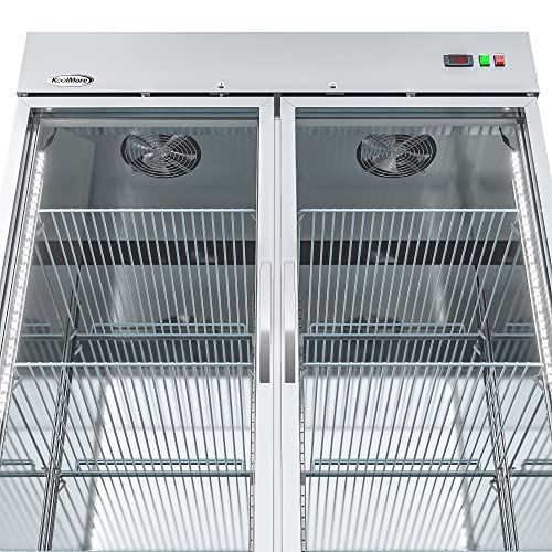 KoolMore RIF-2D-GD Commercial Upright, Freezer Double Door, Stainless Steel