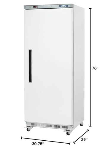 Arctic Air AWR25 White Single Solid Door Reach in Commercial Refrigerator - 25 cu. ft. Capacity, 115v