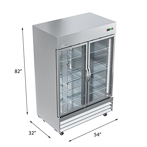 KoolMore RIF-2D-GD Commercial Upright, Freezer Double Door, Stainless Steel