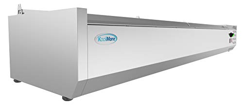 KoolMore SCDC-8P-SSL Refrigerated Prep Table 71 Inch, Silver - Pans Included