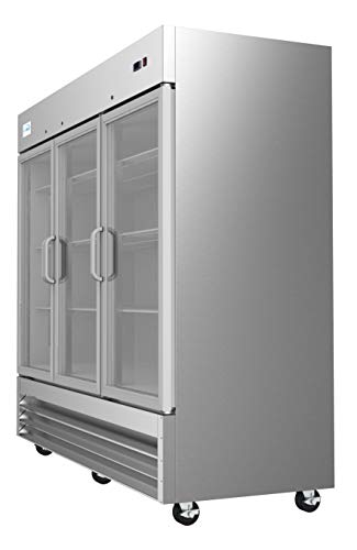 KoolMore RIR-3D-GD Commercial Refrigerator, Triple Door, Stainless Steel,66.5 cubic feet
