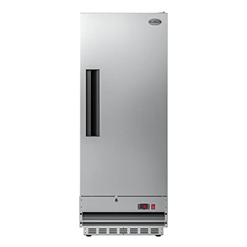 KoolMore Commercial One Door Reach-in Freezer for Restaurant, Cafe, and Cold Food Storage, Stainless Steel Finish, Large 12 Cu. Ft. Capacity, Heavy Duty Kitchen Use (RIF-1D-SS12C)
