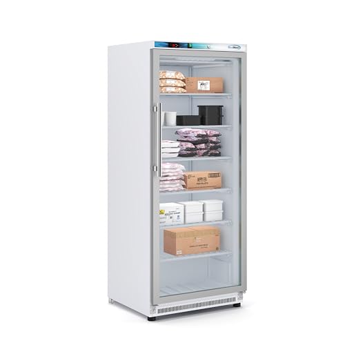 KoolMore KM-FMD20WGD 21 Cu. Ft. Commercial Freezer with Glass Door in White-Manual Defrost