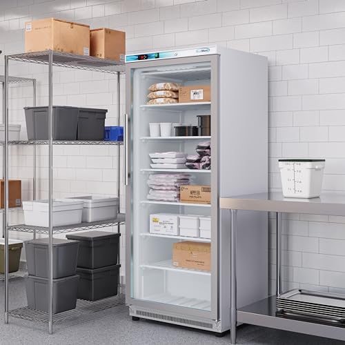 KoolMore KM-FMD20WGD 21 Cu. Ft. Commercial Freezer with Glass Door in White-Manual Defrost