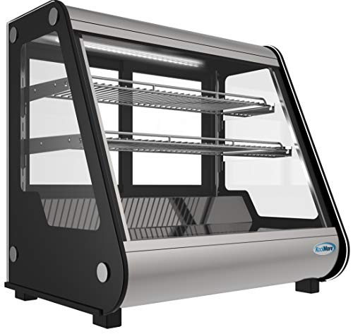 KoolMore - CDC-4C-BK 27" Commercial Countertop Refrigerator Display Case Merchandiser with LED Lighting - 4.6 cu. ft, Black and Stainless Steel (858154008300)