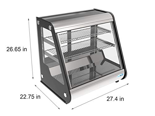 KoolMore - CDC-4C-BK 27" Commercial Countertop Refrigerator Display Case Merchandiser with LED Lighting - 4.6 cu. ft, Black and Stainless Steel (858154008300)