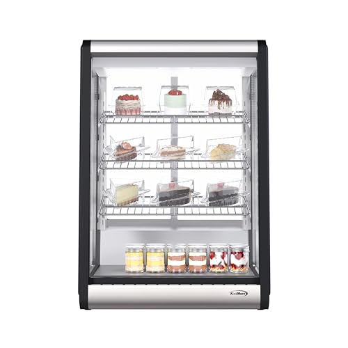 KoolMore CDC-49-SS 24 in. 4 Tier Commercial Countertop Bakery Display Refrigerator in Stainless-Steel