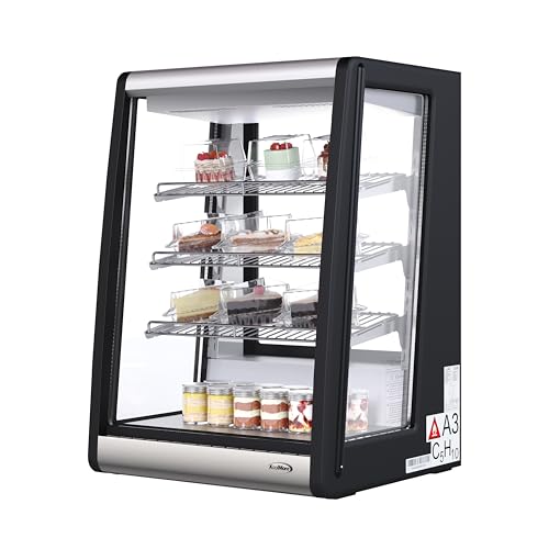 KoolMore CDC-49-SS 24 in. 4 Tier Commercial Countertop Bakery Display Refrigerator in Stainless-Steel