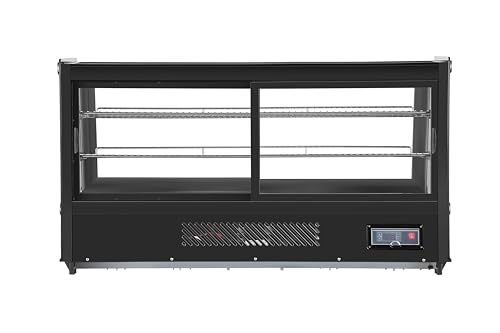KoolMore CDC-250-BK 48 in. Self-Service Countertop Bakery Display Refrigerator in Black 16.79 Cu Ft