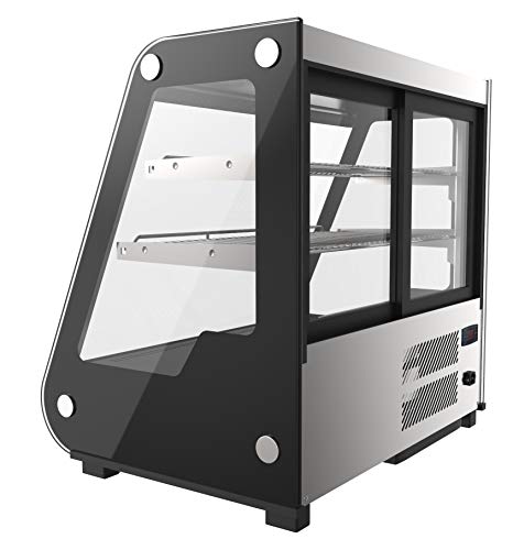 KoolMore - CDC-4C-BK 27" Commercial Countertop Refrigerator Display Case Merchandiser with LED Lighting - 4.6 cu. ft, Black and Stainless Steel (858154008300)