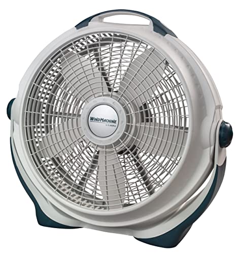 Lasko 3300 Wind Machine Air Circulator Floor Fan, 3 Speeds, Pivoting Head for Large Spaces, 20", White