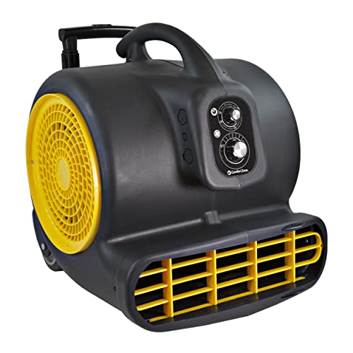 Comfort Zone CZBC101T-EU 1HP/6.9AMP, High Velocity Air Mover Carpet Dryer with Timer and Adjustable Angles, 3-Speed, Dries Wet & Damp Spaces, Basement Floors, Fresh Paint, Carpets, 1900CFM,
