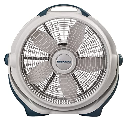 Lasko 3300 Wind Machine Air Circulator Floor Fan, 3 Speeds, Pivoting Head for Large Spaces, 20", White