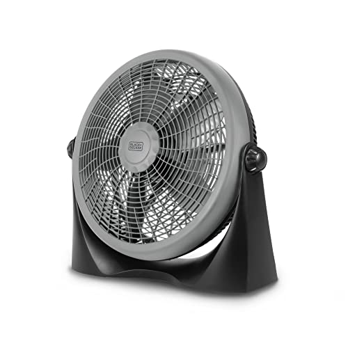 BLACK+DECKER BFF16B  16 Inch High Velocity Floor Fan, Black