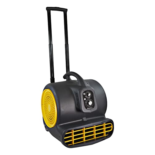 Comfort Zone CZBC101T-EU 1HP/6.9AMP, High Velocity Air Mover Carpet Dryer with Timer and Adjustable Angles, 3-Speed, Dries Wet & Damp Spaces, Basement Floors, Fresh Paint, Carpets, 1900CFM,