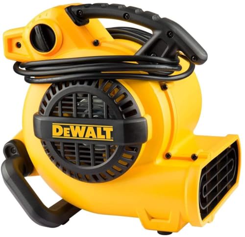 DEWALT DXAM-2260 Portable Air Mover, ‎276W 3 Speed Floor Fan, Utility Blower Fan, 1/5 HP 600 CFM Floor Dryer, Carpet Dryer, Floor Fan, Blower, for Janitorial, Home, Commercial Use