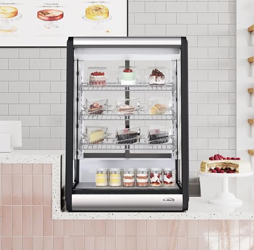 KoolMore CDC-49-SS 24 in. 4 Tier Commercial Countertop Bakery Display Refrigerator in Stainless-Steel