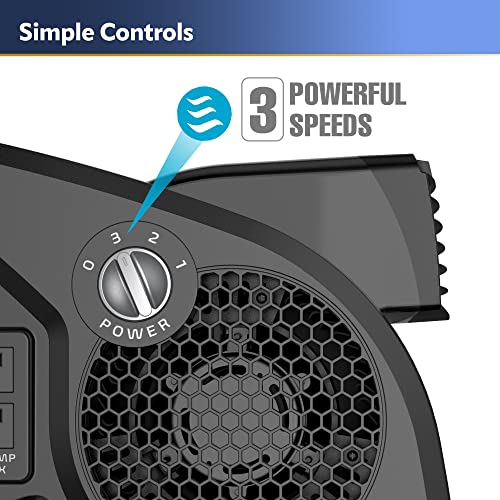 Lasko U15617 High Velocity Pro-Performance Pivoting Utility Fan for Cooling, Ventilating, Exhausting and Drying at Home, Job Site and Work Shop, 14.5, Black, Grey