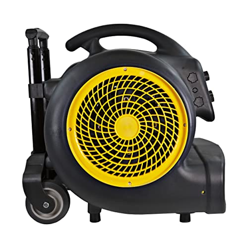 Comfort Zone CZBC101T-EU 1HP/6.9AMP, High Velocity Air Mover Carpet Dryer with Timer and Adjustable Angles, 3-Speed, Dries Wet & Damp Spaces, Basement Floors, Fresh Paint, Carpets, 1900CFM,