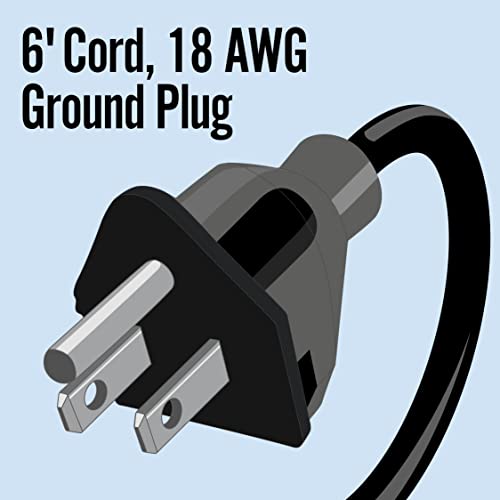 Lasko BD-VP-15-BK BlueDri Portable 1/8 HP Mini Multi-Purpose Air Mover Blower Utility Fan for Home, Carpet and Floor Drying, Black