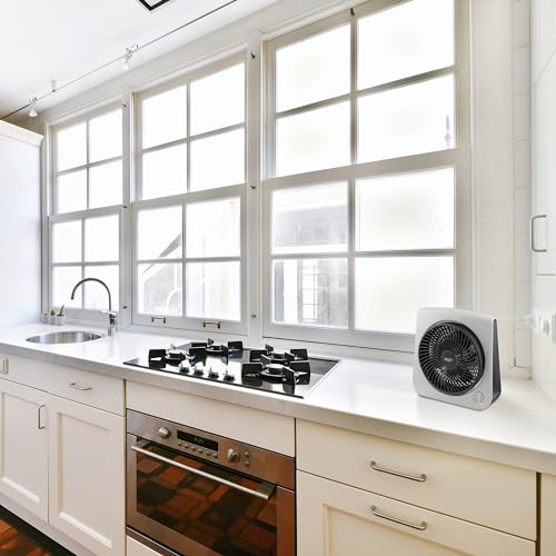 Comfort Zone CZ111WT Turbo Table Desk Fan with 180-Degree Adjustable Head, 10 inch, 3 Speed, Adjustable Tilt, Ideal for Home, Bedroom & Office