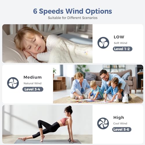 Acesal ALCF010 Modern Ceiling Fan with Lights: 19" Low Profile Ceiling Fan for Bedroom with Quiet DC Motor-Flush Mount Ceiling Fan with Remote Control Dimmable LED Bladeless Ceiling Fans for Indoor/Living Room