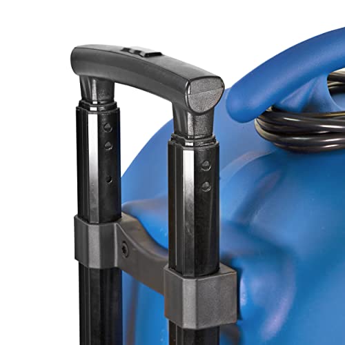 Comfort Zone CZBC101T 1 HP Stackable High-Velocity Carpet Dryer with Timer, Auto Shut-Off, Telescopic Handle, and Wheels, Blue