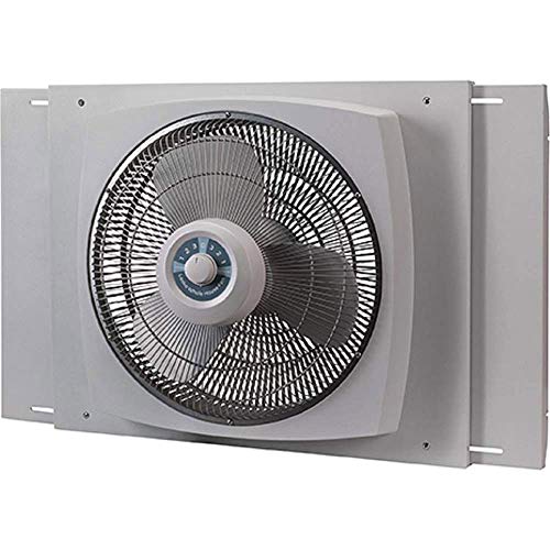 Lasko W16900 16" Electrically Reversible Window Fan with Storm Guard, 16 INCH, White