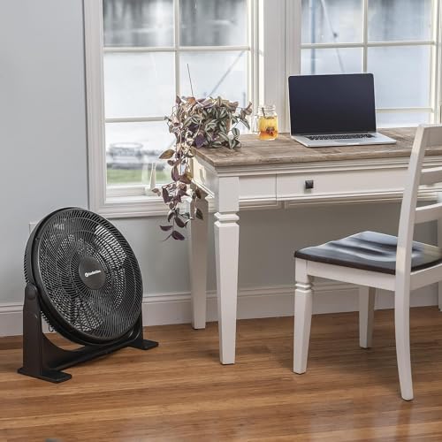 Comfort Zone MTACF20 High Velocity Floor Fan with 180 Degree Adjustable Tilt, 20 inch, 3 Speed, Ideal for Home, Bedroom, & Office