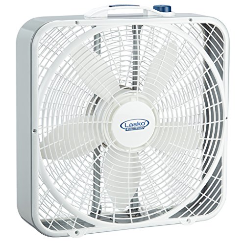 Lasko 3720 20″ Weather-Shield Performance Box Fan-Features Innovative Wind Ring System for Up to 30% More Air