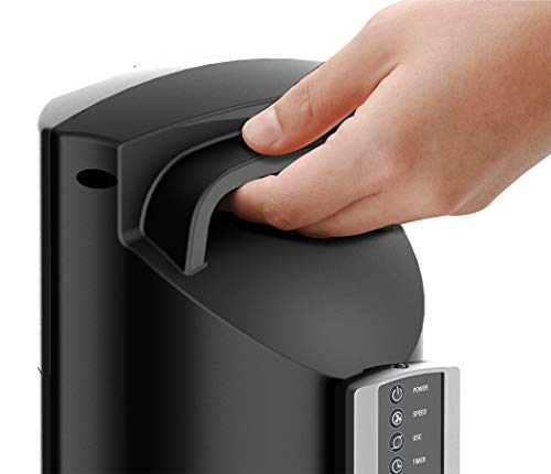 Lasko T48314 Oscillating Performance Tower Fan, Nighttime Setting, Remote Control, Timer, 3 Speeds, for Bedroom, Home and Office, 48", Gray